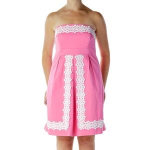 Lilly Pulitzer Pink Strapless Dress Size 2